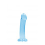 Dildo con ventosa blu Non Realistic Dildo Suction Cup - Blue 17 cm