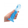 Dildo con ventosa blu Non Realistic Dildo Suction Cup - Blue 17 cm