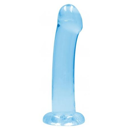 Dildo con ventosa blu Non Realistic Dildo Suction Cup - Blue 17 cm