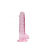 Pene finto con ventosa rosa Realistic Dildo with Balls 17 cm