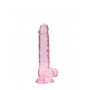 Pene finto con ventosa rosa Realistic Dildo with Balls 17 cm