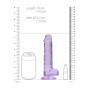 Pene finto con ventosa viola Realistic Dildo with Balls 17 cm