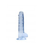 Pene finto con ventosa blu Realistic Dildo with Balls 17 cm