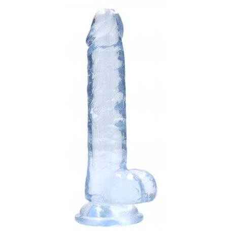 Pene finto con ventosa blu Realistic Dildo with Balls 17 cm