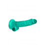 Fake penis with turquoise suction cup Realistic Dildo with Balls 17 cm