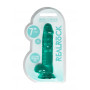 Fake penis with turquoise suction cup Realistic Dildo with Balls 17 cm