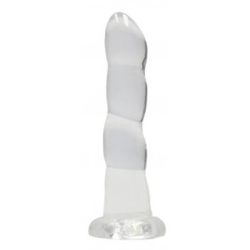 Dildo trasparente con ventosa Non Realistic Dildo Suction Cup - Transparent 17 cm