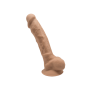 Realistic phallus with suction cup Model 1 17.5 cm caramel