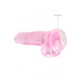 Pene finto rosa con ventosa Realistic Dildo with Balls 19 cm