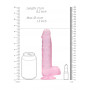 Pene finto rosa con ventosa Realistic Dildo with Balls 19 cm