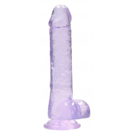 Pene finto viola con ventosa Realistic Dildo with Balls 19 cm