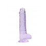 Pene finto viola con ventosa Realistic Dildo with Balls 19 cm