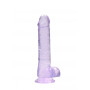 Pene finto viola con ventosa Realistic Dildo with Balls 19 cm