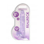 Purple fake penis with suction cup Realistic Dildo with Balls 19 cm