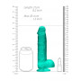 Pene finto turchese con ventosa Realistic Dildo with Balls 19 cm