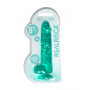 Turquoise Fake Penis with Suction Cup Realistic Dildo with Balls 19 cm