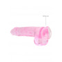 Pink fake penis with suction cup Realistic Dildo with Balls 22 cm