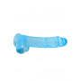 Blue fake penis with suction cup Realistic Dildo with Balls 22 cm