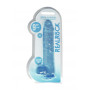 Blue fake penis with suction cup Realistic Dildo with Balls 22 cm