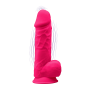 Realistic vibrator with suction cup Model 1 21.5 cm pink