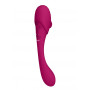 Vaginal vibrator Double Ended Pulse Wave Air-Wave Bendable Vibrator Pink