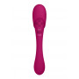 Vaginal vibrator Double Ended Pulse Wave Air-Wave Bendable Vibrator Pink