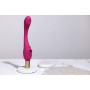 Vaginal vibrator Double Ended Pulse Wave Air-Wave Bendable Vibrator Pink
