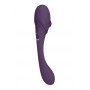 Vibratore vaginale Double Ended Pulse Wave Air-Wave Bendable Vibrator Purple