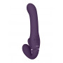 Vaginal anal strap-on vibrator Dual Pulse-Wave & Airwave Strapless Strapon Purple