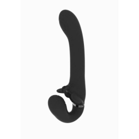 Double strapless vibrator black Satu - Black