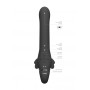 Double strapless vibrator black Satu - Black