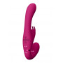 Dildo rabbit vibrante strapless Suki- Pink