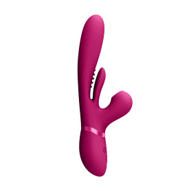 Vibratore rabbit Thrusting GSpot Flapper PulseWave Clit Stimulator Pink