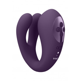 Vibratore per slip Triple Action Vibator with Clitoral Pulse Wave Purple