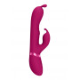 Rabbit vaginal vibrator Triple Action Vibrating Rabbit with PulseWave Shaft Pink