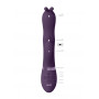 Vibratore vaginale rabbit Triple Action Vibrating Rabbit with PulseWave Shaft Purple