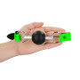 Bondage Bite Solid Ball Gag - Glow in the Dark - Neon Green/Black