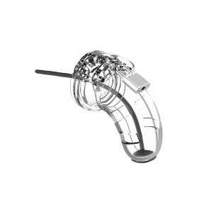 Gabbia di castità con plug per uretra - Model 15-Cock Cage - Transparent