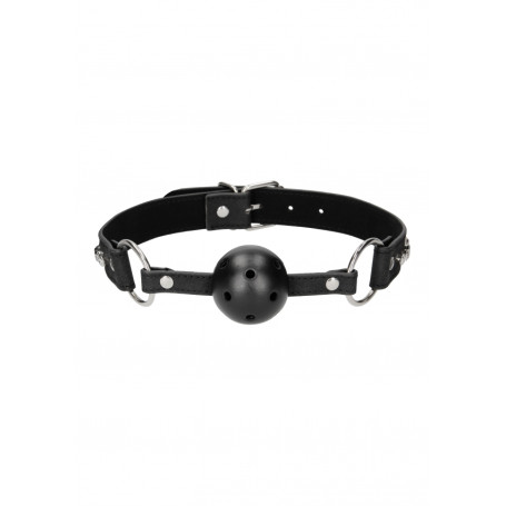 Morso con strass Breathable Ball Gag - with Diamond Studded Straps - Black