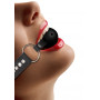 Morso con strass Breathable Ball Gag - with Diamond Studded Straps - Black