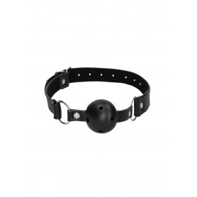 Bite Breathable Ball Gag - With Bonded Leather Straps
