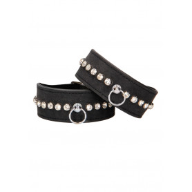 Polsini per caviglie Diamond Studded Ankle Cuffs - Black