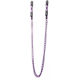 Morsetti per capezzoli Adjustable Nipple Clamps - Purple