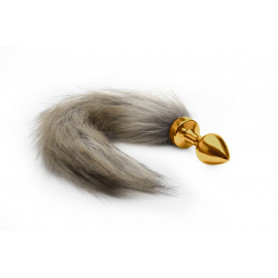 Plug con coda Fox Tail Buttplug - Gold