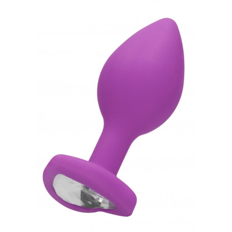 Plug con gioiello Diamond Heart Butt Plug - Regular - Purple