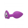 Plug con gioiello Diamond Heart Butt Plug - Regular - Purple