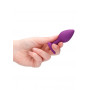Plug con gioiello Diamond Heart Butt Plug - Regular - Purple