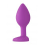 Plug con gioiello Diamond Heart Butt Plug - Regular - Purple