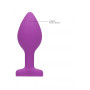 Plug con gioiello Diamond Heart Butt Plug - Regular - Purple