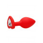 Plug con gioielllo Diamond Heart Butt Plug - Regular - Red